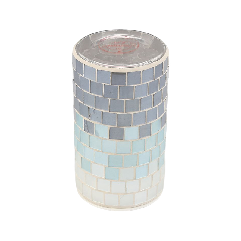 Silver diy mosaic glass creative handmade battery lamp