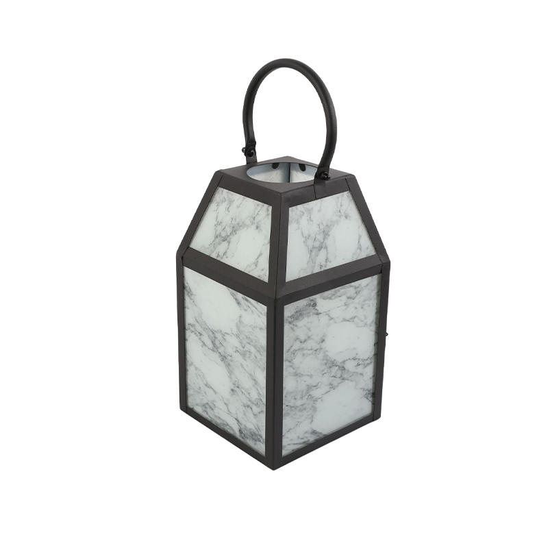 European lampshade marble windproof wind lamp horse lamp glass lantern