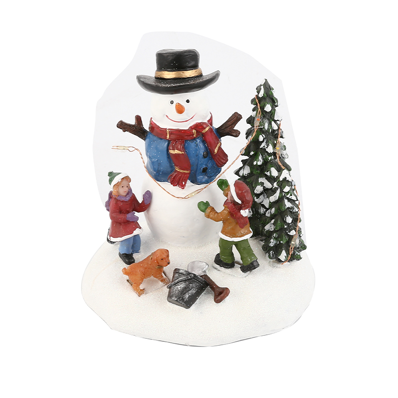 Foreign trade creative resin snowman festival scene decoration